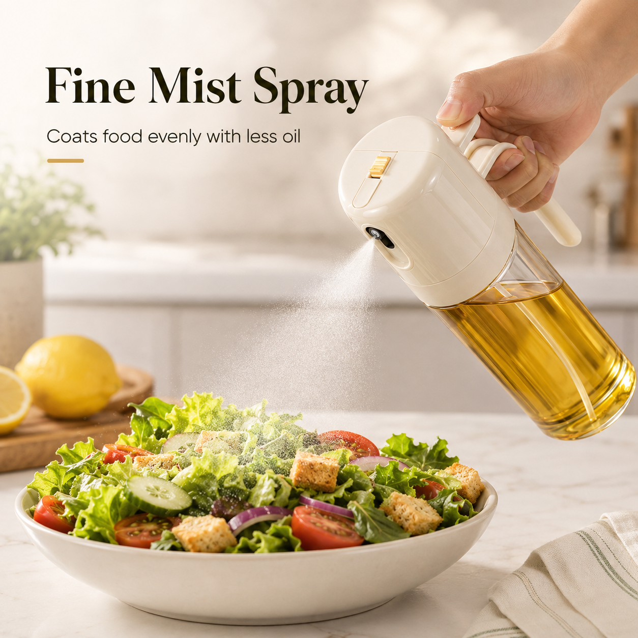 2-in-1 Glass Oil Spray Bottle