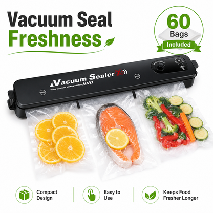 Automatic Wet & Dry Vacuum Food Sealer with 60 Bags