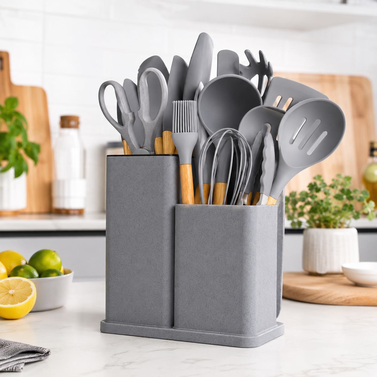 19 Piece Silicone Kitchen Utensil Set