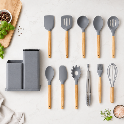 19 Piece Silicone Kitchen Utensil Set