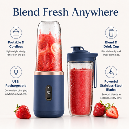 Rechargeable Portable Blender + Smoothie Cup